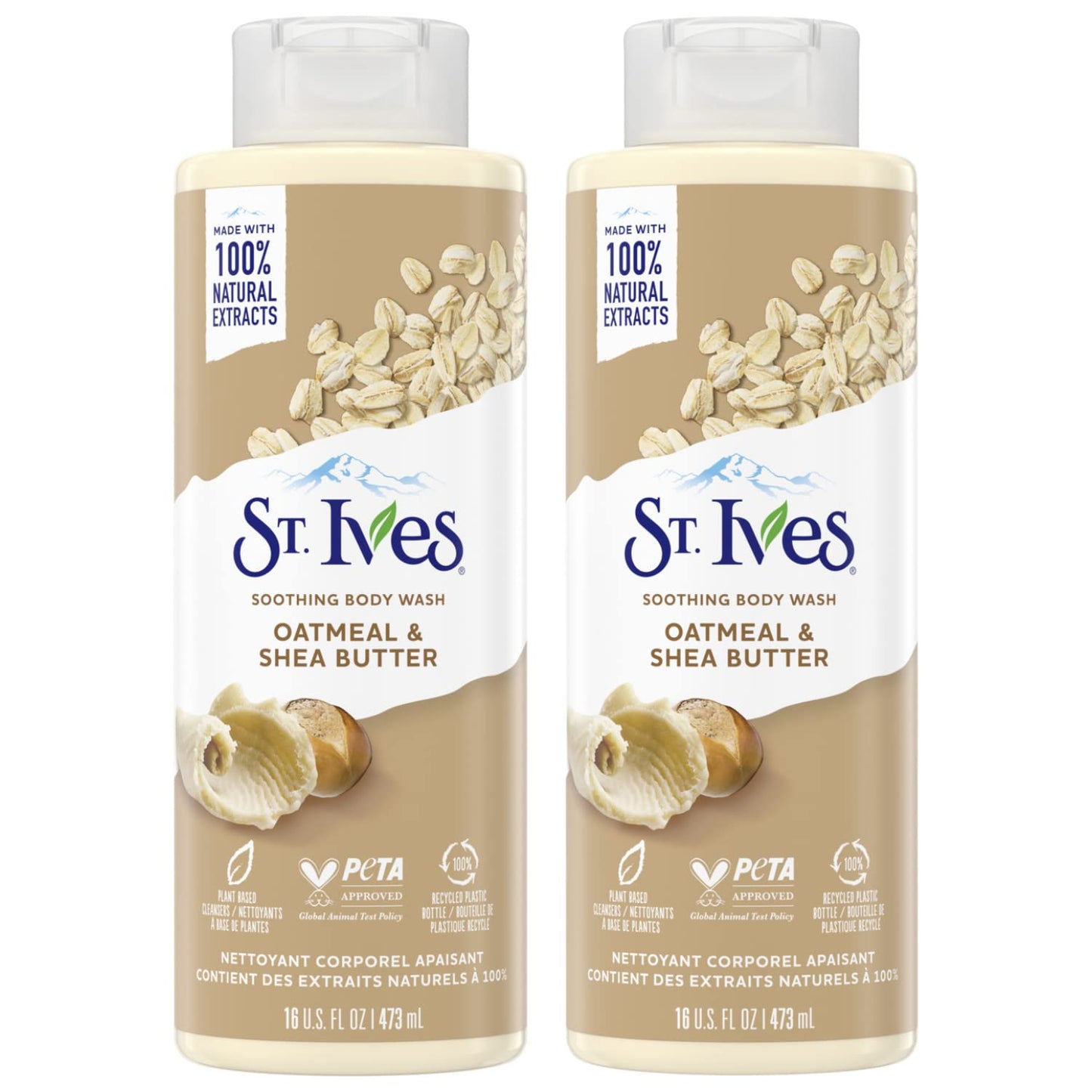 St. Ives Body Wash - Soothing Moisturizing Cleanser with Oatmeal & Shea Butter, Natural Body Wash for Sensitive Skin Made with Plant-Based Cleansers