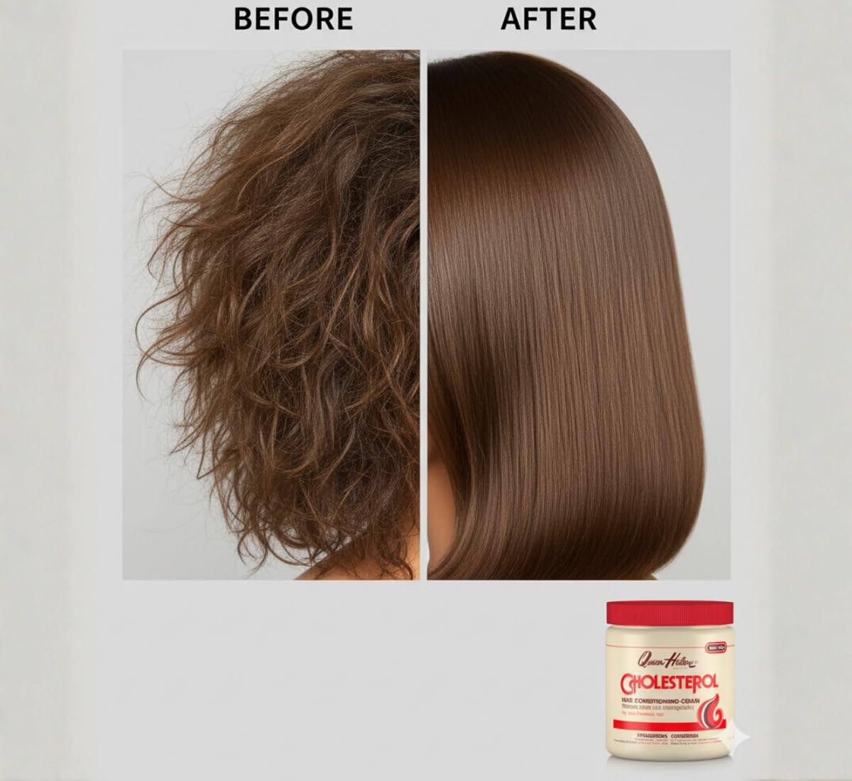 Queen Helene Cholesterol Hair Conditioning Cream - Deep Repair Treatment for Dry, Damaged & Chemically Treated Hair | Moisture-Restoring Mask | 15 oz