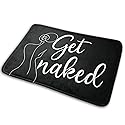 Annalice Get Naked Bath Mats Carpet 15.7' X 23.5 Inch Black Bathroom Rugs for Bathtub Funny Bathroom Decor Cute Plush Cozy Velvet Bathtub Mat Water…