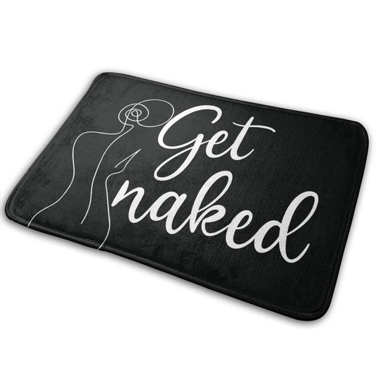 Annalice Get Naked Bath Mats Carpet 15.7' X 23.5 Inch Black Bathroom Rugs for Bathtub Funny Bathroom Decor Cute Plush Cozy Velvet Bathtub Mat Water…