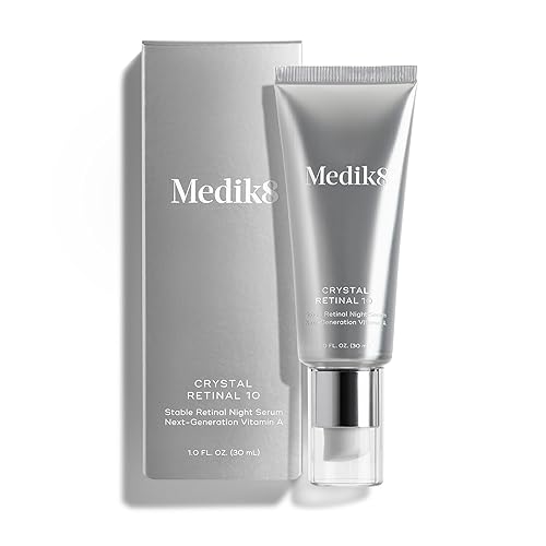 Medik8 Crystal Retinal 10 - Firming, Advanced Skin Retinaldehyde Face Serum - Night Serum with Hyaluronic Acid and Vitamin E - Gluten Free - 1 oz