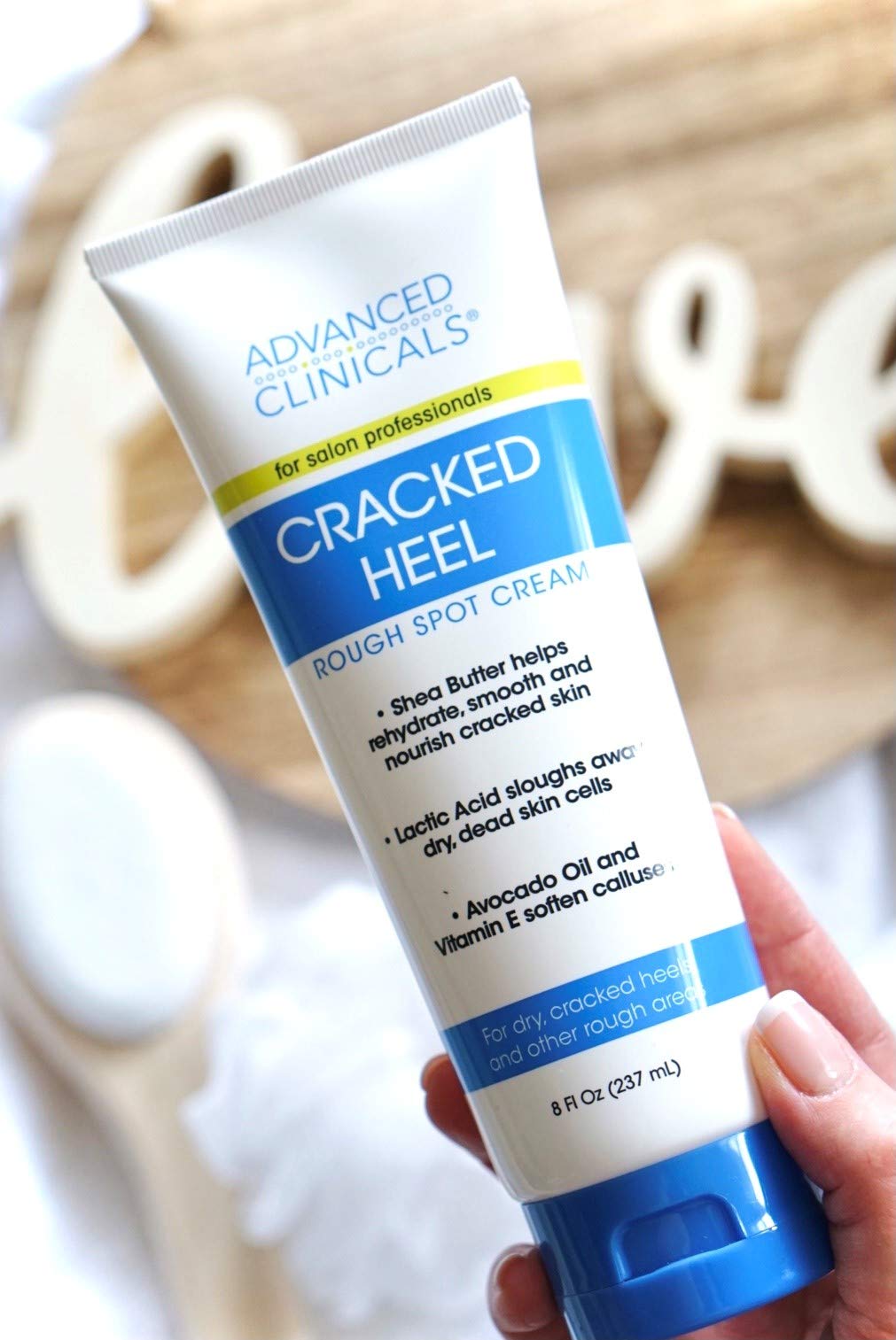 Advanced Clinicals Cracked Heel Foot Cream Skin Care Moisturizer Lotion For Feet W/Shea Butter | Helps Heal Cracked Skin, Rough Spots, Calluses, & Dry