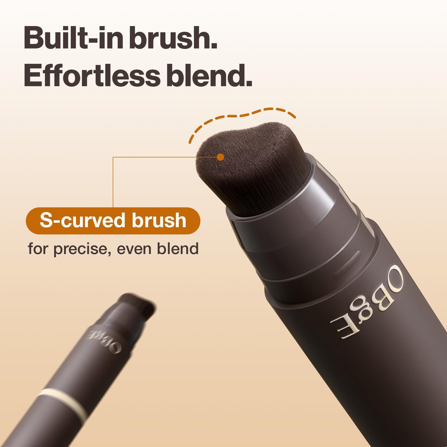 OBgE Seamless Full Coverage Foundation Stick with Brush 0.49oz, #1 Ivory Beauty and Personal Care OBgE