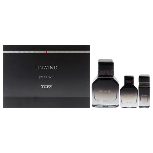 Unwind by Tumi for Men - 3 Pc Gift Set 3.4oz, 1oz, 0.5oz - EDP Sprays Beauty & Personal Care TUMI