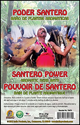 Santero Power Bath Herbs 0.75oz Jar Beauty and Personal Care INDIO