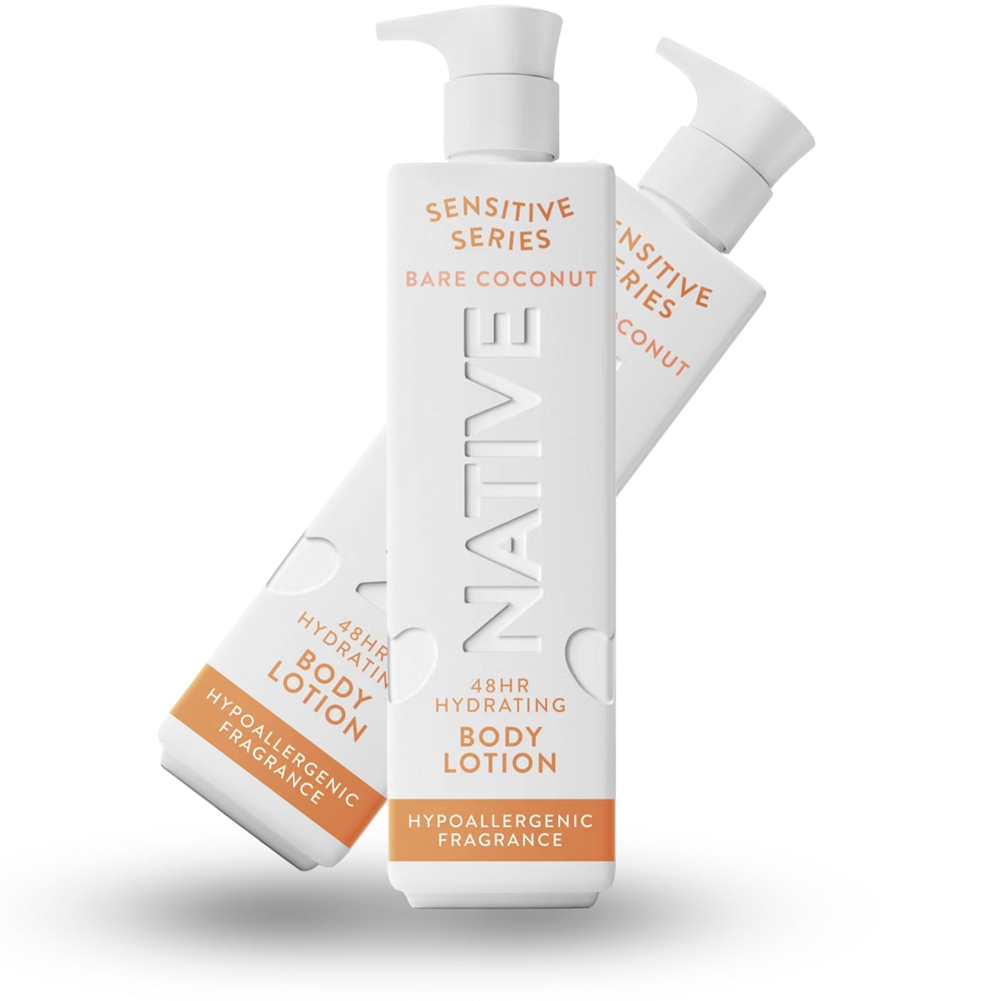 Native Sensitive Series 48H Hydrating Body Lotion - Hypoallergenic - Bare Coconut - 18 fl oz - Pack Of 02