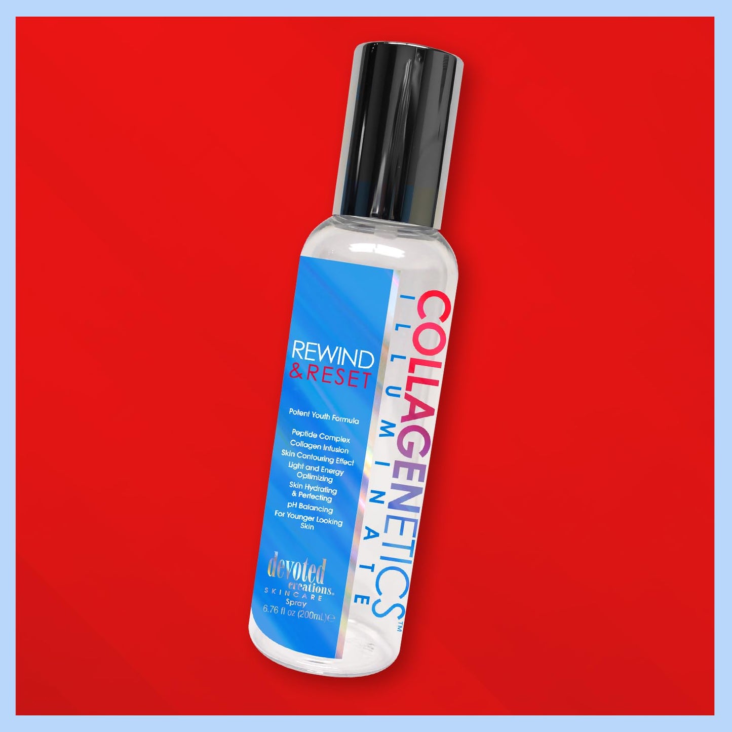 Devoted Creations Collagenetics Illuminate Rewind & Reset - Skin Contouring Hydrating and Energy Optimizing Spray