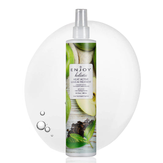 Enjoy Holistic Heat Active Leave-In Treatment - Thermal Protectant & Heat Activated Shine Spray - Professional Blow Dry Primer for Smooth, Soft Hair