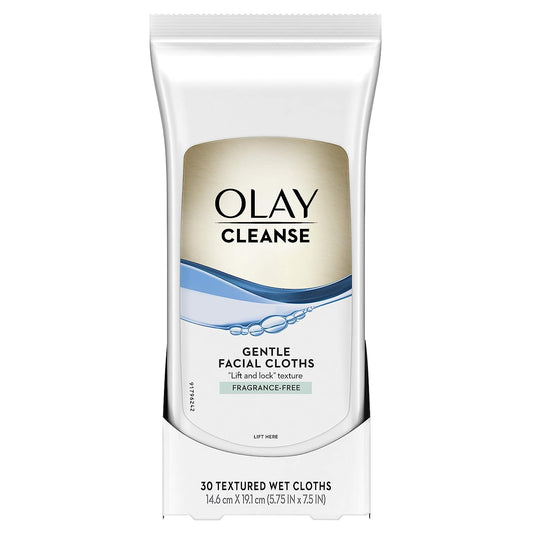 Olay Cleanse Gentle Facial Cloths, Fragrance Free, 30 count