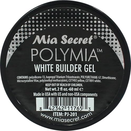 Mia Secret - 2oz POLYMIA polysilicone Gel Nail Builder - UV Led - Builder gel (White) Beauty & Personal Care Mia Secret