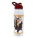 Harry Potter Hogwarts Anime Plastic Water Bottle With Screw-Top Handle Lid | Large Plastic Sports Jug | Holds 28 Ounces