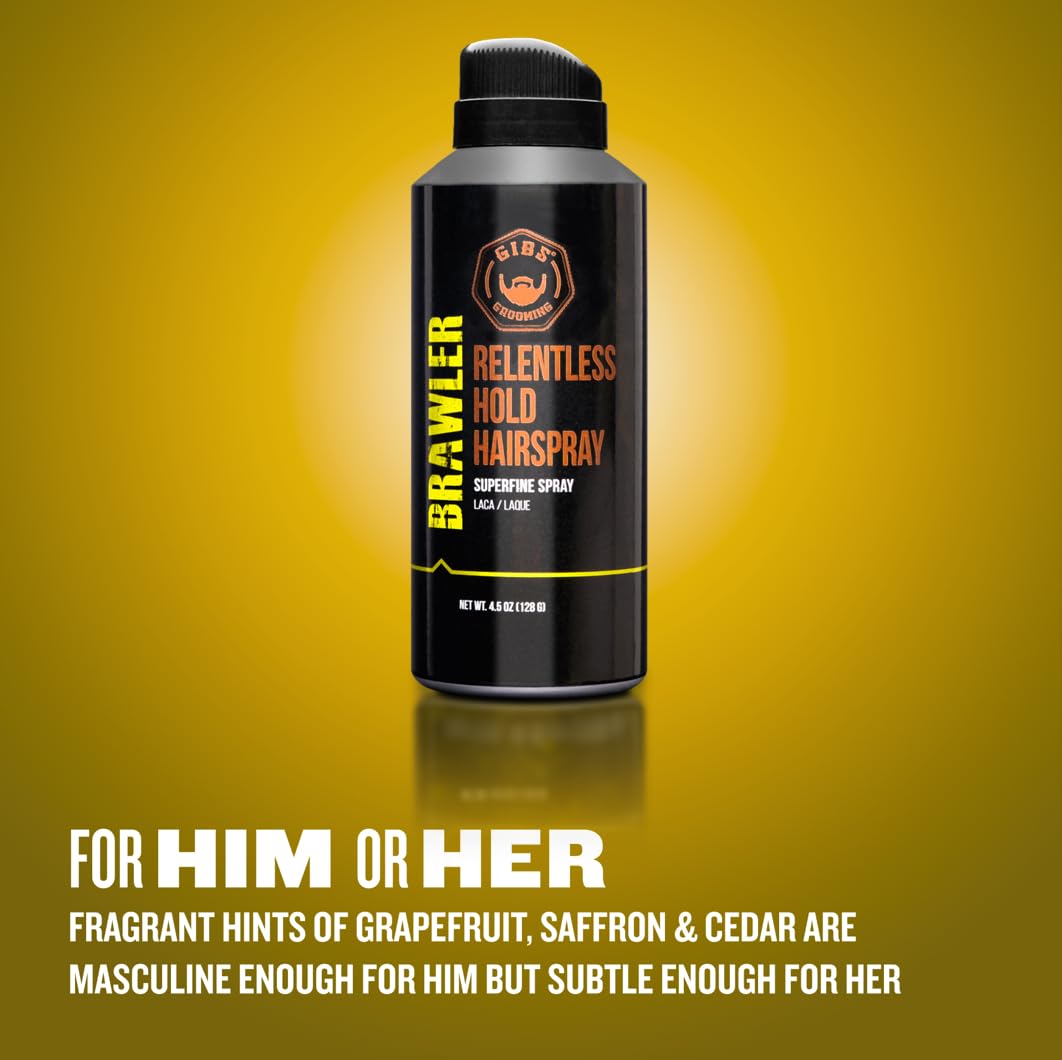 GIBS Grooming Brawler Bantamweight Hairspray, 4.5oz