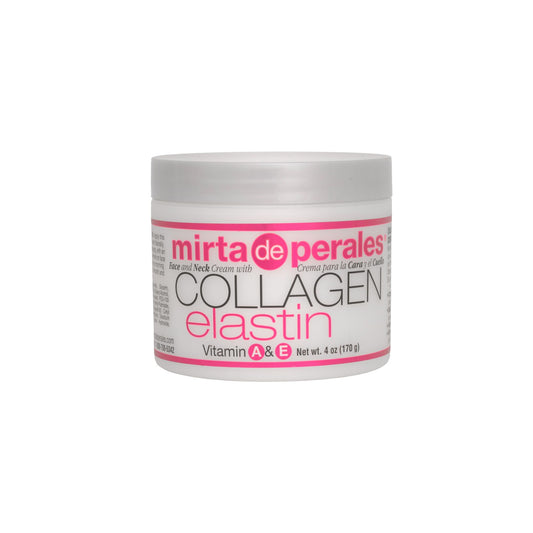 Mirta De Perales Collagen Elastin Face & Neck Cream with Vitamins A & E | Hydrating Anti-Aging Moisturizer for Firmness, Elasticity, Fine Lines