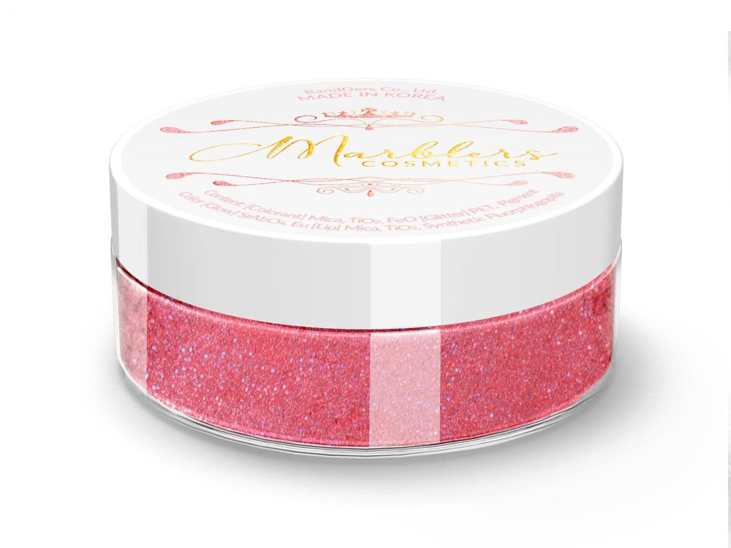 MARBLERS Glitter Mica Powder [Peachy Punk] 0.14oz (4g) | Glitter Mica | Highly Pigmented | Non-Toxic, Vegan, Cruelty-Free | Eyeshadow, Body Butter