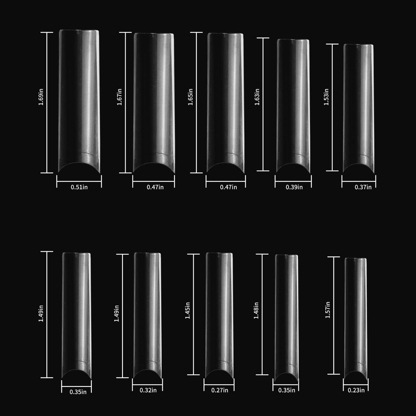 No C Curve Square Nail Tips XXL?Acrylic Nail Tips Square,SITELENABY 500 pcs Clear Fake Nails for Nail Salons,Nail Tech Must Have