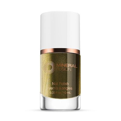 Mineral Fusion Nail Polish, Dark Glitter Gold, Gold Rush 0.33 Fl Oz (Pack of 1) Beauty & Personal Care Mineral Fusion