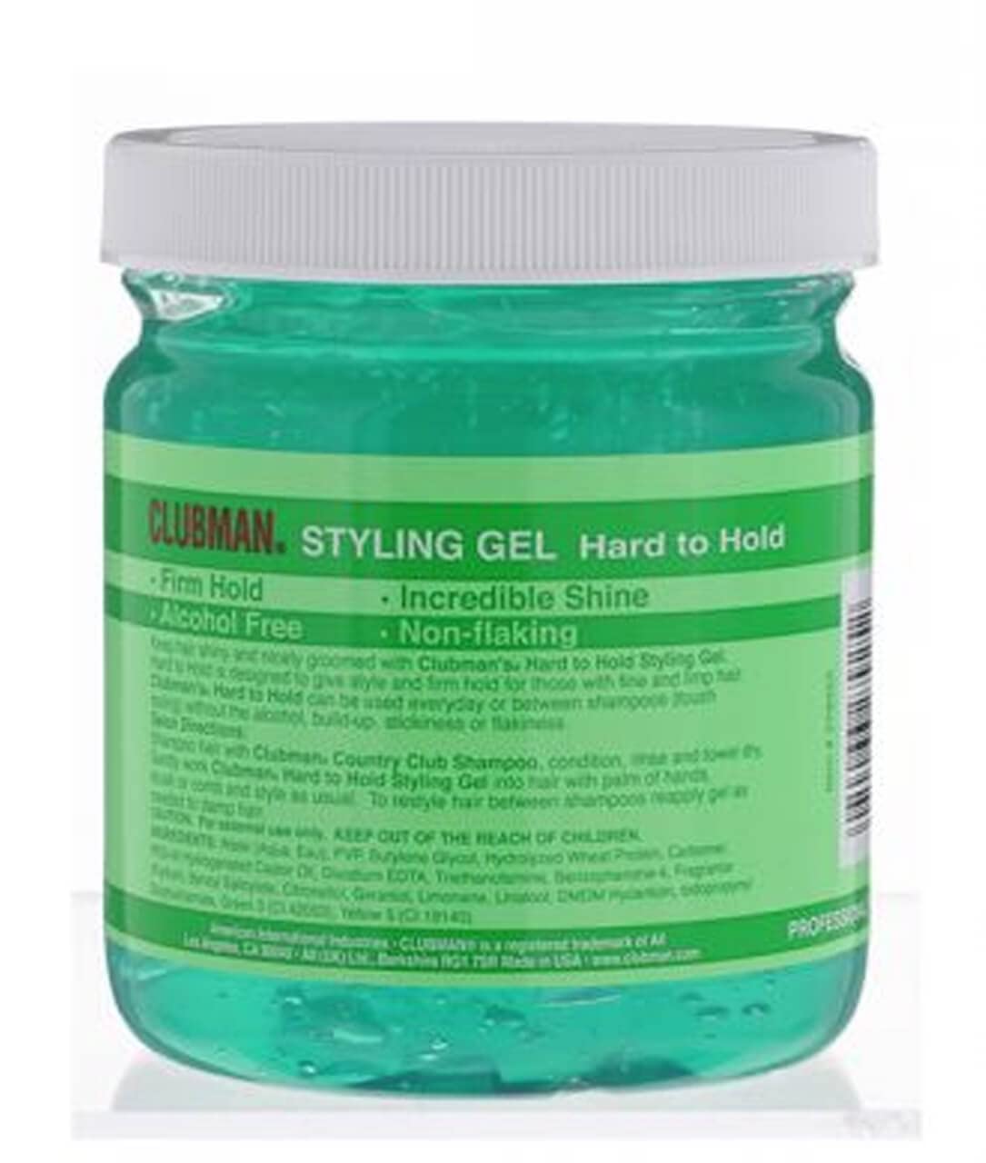 Pinaud Clubman Styling Gel Hard To Hold 16 oz (Pack of 5)