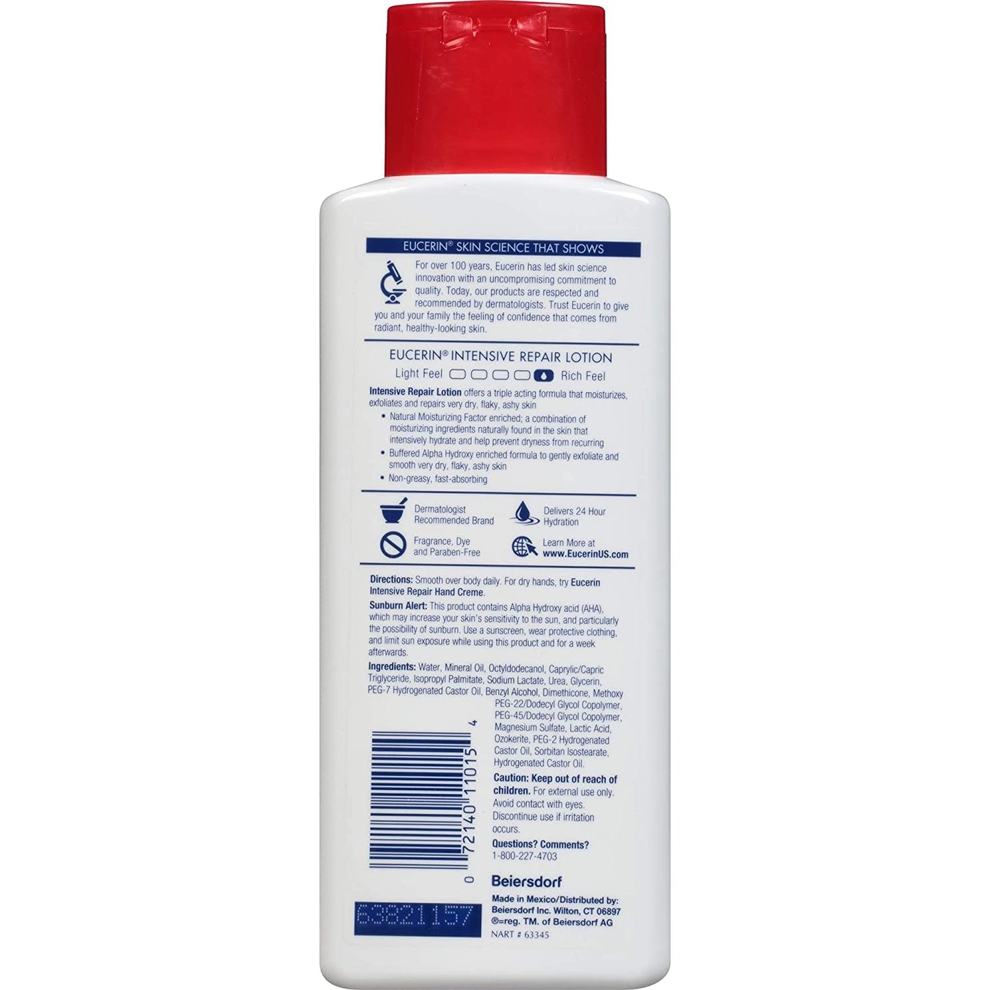 Eucerin Plus Intensive Repair Lotion, 8.4 oz