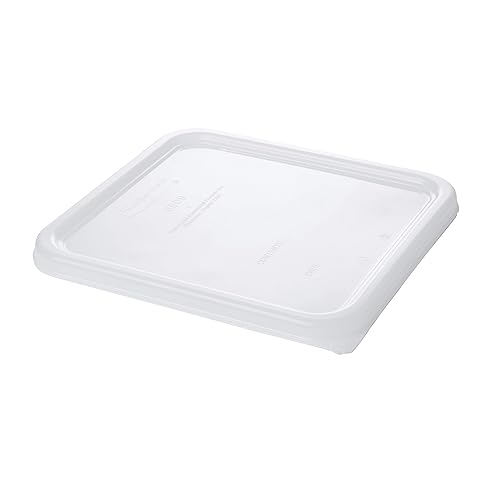Rubbermaid Commercial Products Large Lid For 2/4/6/8 Qt. Plastic Space Saving Square Food Storage Container, White, Lid…