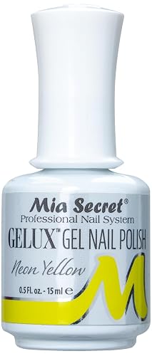 Mia Secret Gelux Nail Polish 0.5 Oz UV Gel-SOAK Off - New Shades 2017 U Pick (NEON Yellow) Beauty & Personal Care Mia Secret