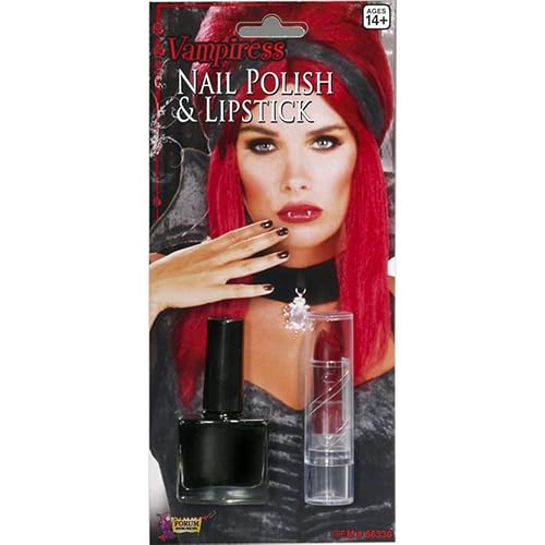 Forum Novelties 199248 Vampiress Nail Polish & Lipstick Set Beauty & Personal Care Forum Novelties