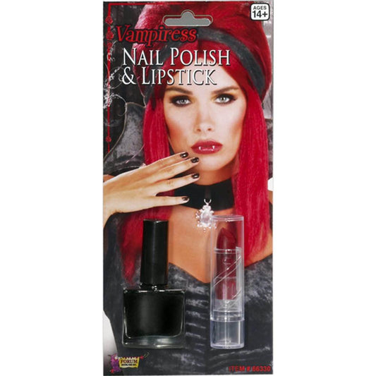 Forum Novelties 199248 Vampiress Nail Polish & Lipstick Set Beauty & Personal Care Forum Novelties