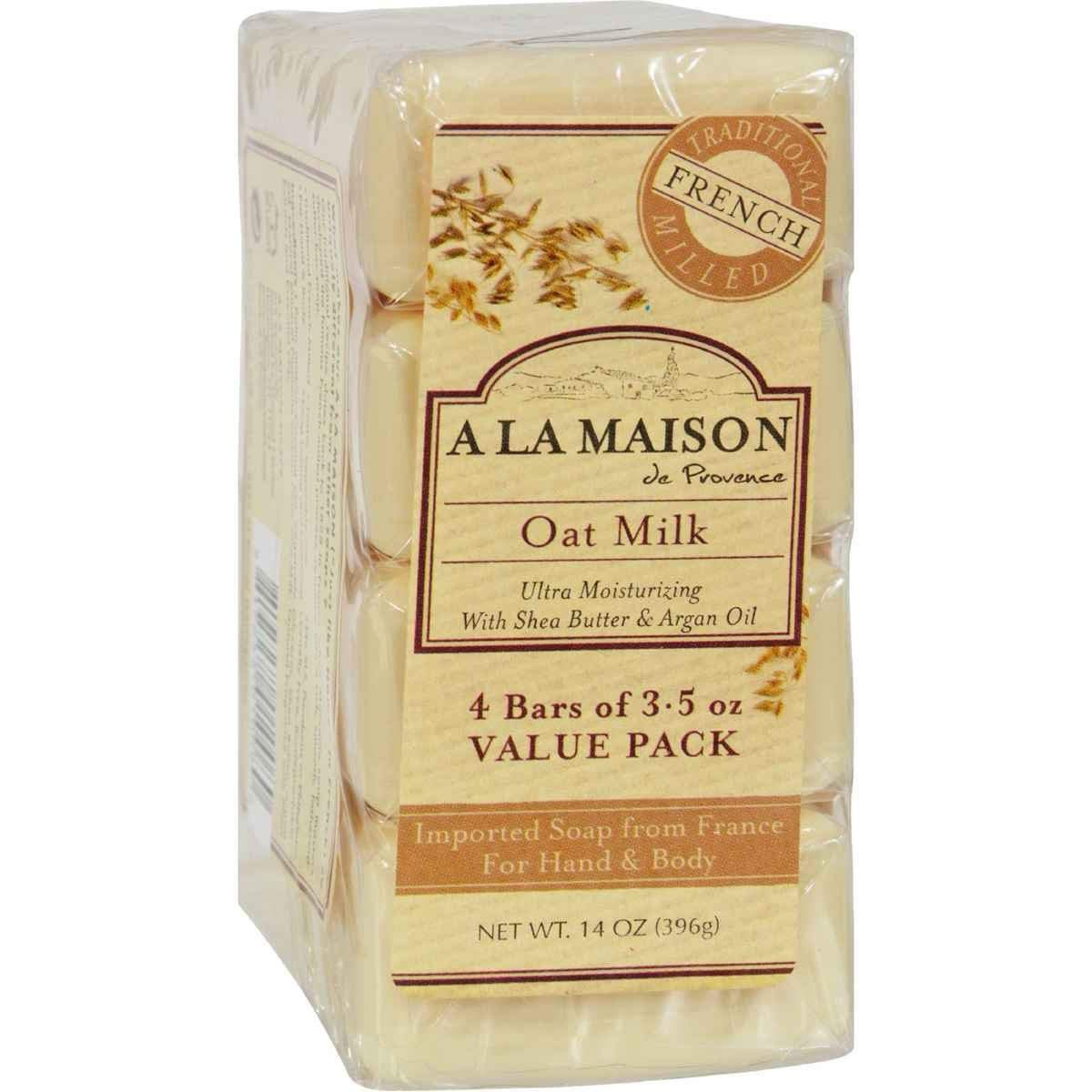 A La Maison Bar Soap Oat Milk Value 4 Ct