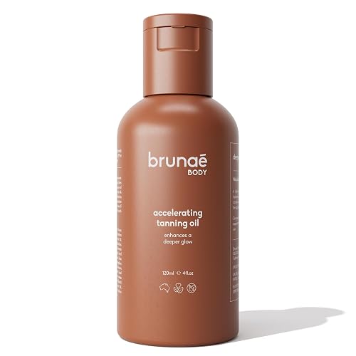 BRUNAE BODY® Dark Tanning Oil [FOR DARKER & FASTER TAN] - Accelerating Formula for Tanning Beds & Outdoor Sun - Tan Enhancer - 14+ Natural Oils