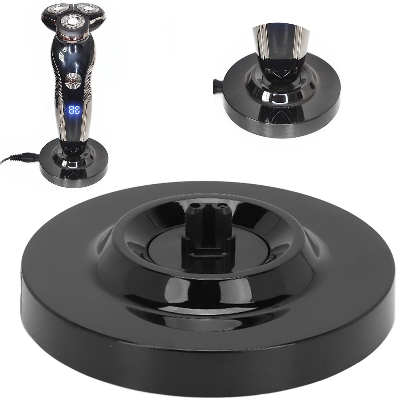 Dioche Electric Shaver Charging Stand Round Shape Men's Electric Shaving Razor Charging Base for s5000 6000 7000 s8000 s9000 Black Beauty and Personal Care Dioche