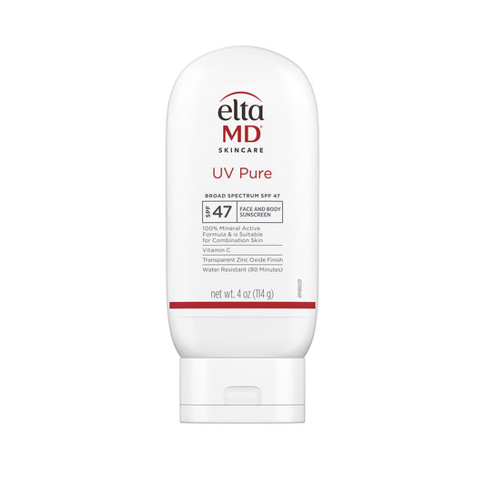 EltaMD UV Pure Face and Body Sunscreen, SPF 47 Mineral Sunscreen for Kids and Adults, Water Resistant Up to 80 Minutes, Oil Free Zinc Oxide Formula Beauty & Personal Care EltaMD