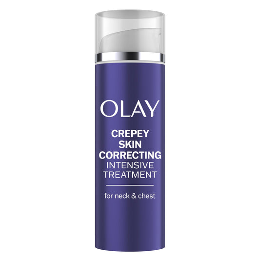 Olay Treatment Cream Intensive Crepey Skin Correcting for Neck & Chest with Retinol24, Vitamin B3 Complex, Deeply Hydrates, Renews & Smoothes Skin