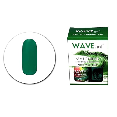 WAVEGEL Soak-0ff Gel & Nail Lacquer Matching Duo Set - Greenwich Time - W99120-99120 I 0.5 Oz Beauty & Personal Care WAVE gel