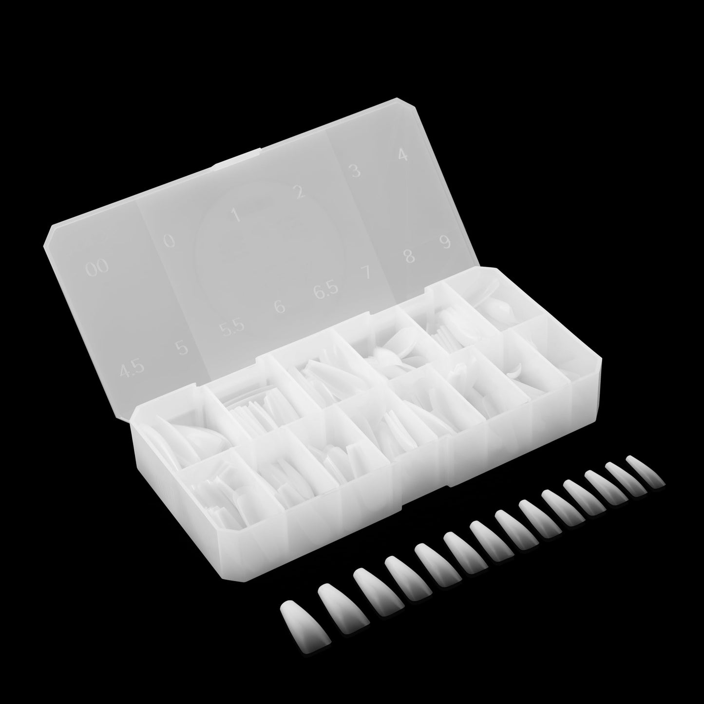 Apres Ombre Gel-X® Box of Nail Tips, 14 Sizes 00-9, Premium Quality (Sculpted Almond Medium, 210 Count) Beauty & Personal Care APRÉS