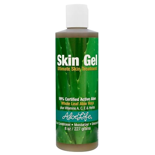 Aloe Life - Skin Gel & Herbs Ultimate Skin Treatment, 99% Certified Organic Whole Leaf Aloe Vera, Vitamins C, A, & E, Head-to-Toe Skin Care Support