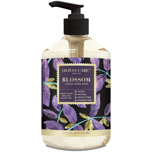 Olivia Care Liquid Hand Soap Blossom & Essential Oils. All Natural - Cleansing, Germ-Fighting, Moisturize Hand Wash for Kitchen & Bathroom - Gentle