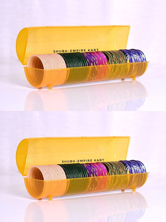 Shubh Empire Bangle Box For Storage Women,Jewellery Box,Bangle Box For Women With Partition,Portable Bangle Box With Latest Stylish Design,Chudi…