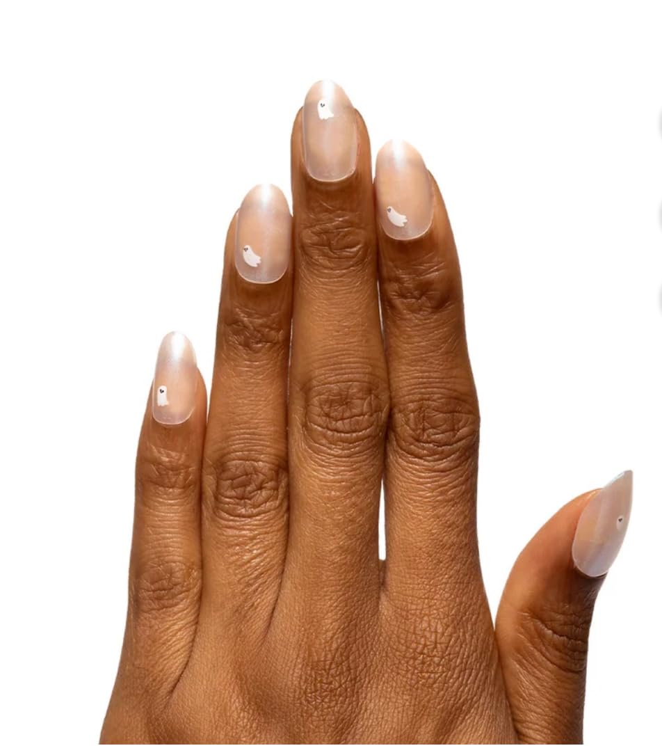 Olive & June Instant Mani Medium Oval Press-On Nails, Iridescent Ghosts, 42 Pieces Beauty & Personal Care Olive & June
