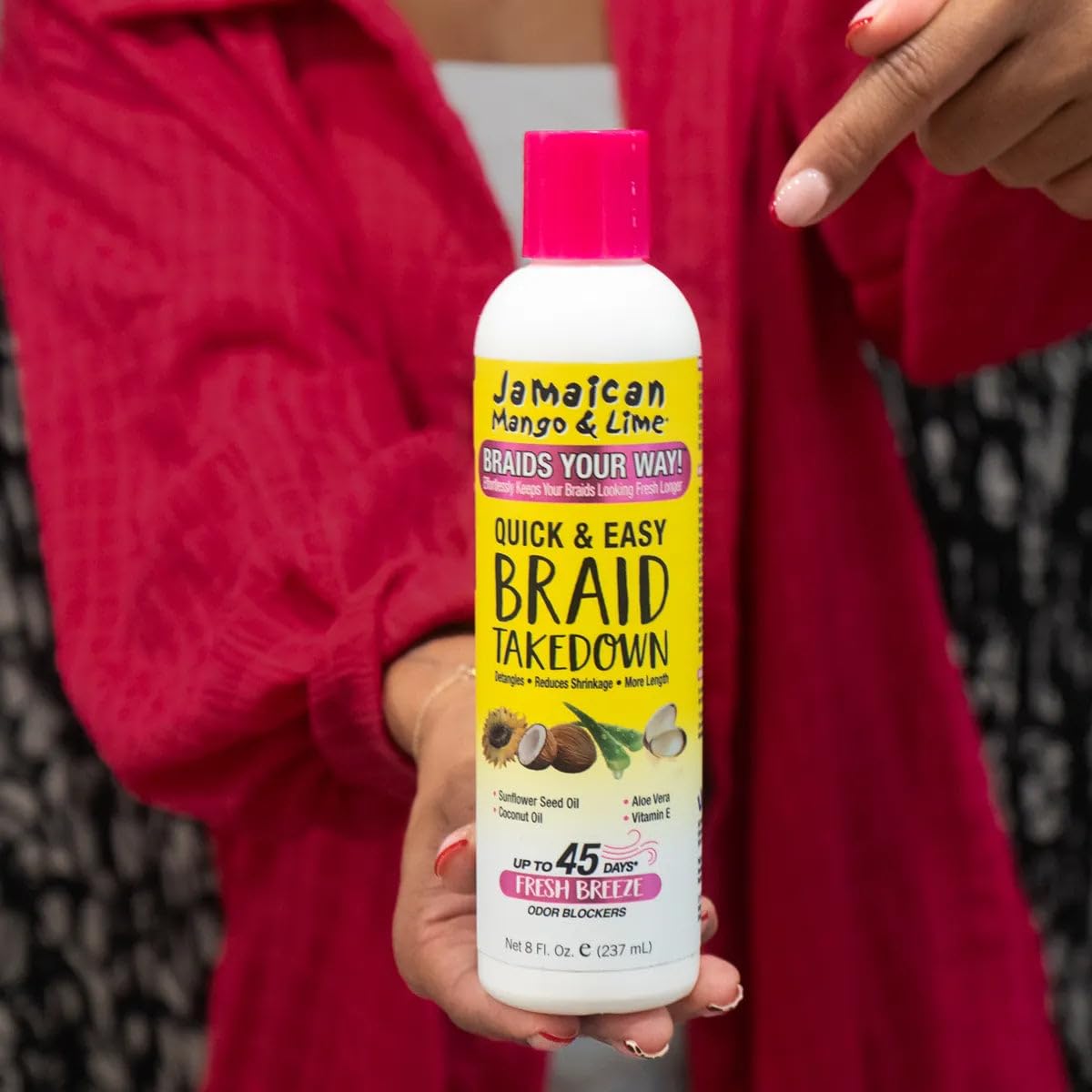 Jamaican Mango & Lime Braids Your Way Quick & Easy Braid Takedown Lotion - Detangling & Braid Removal Softens Knots, Reduces Breakage, Moisturizes
