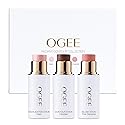Ogee Face Stick Radiant Collection Trio - Contour Stick Makeup Collection - Certified Organic Contour Palette - Includes Bronzer Stick, Blush Stick