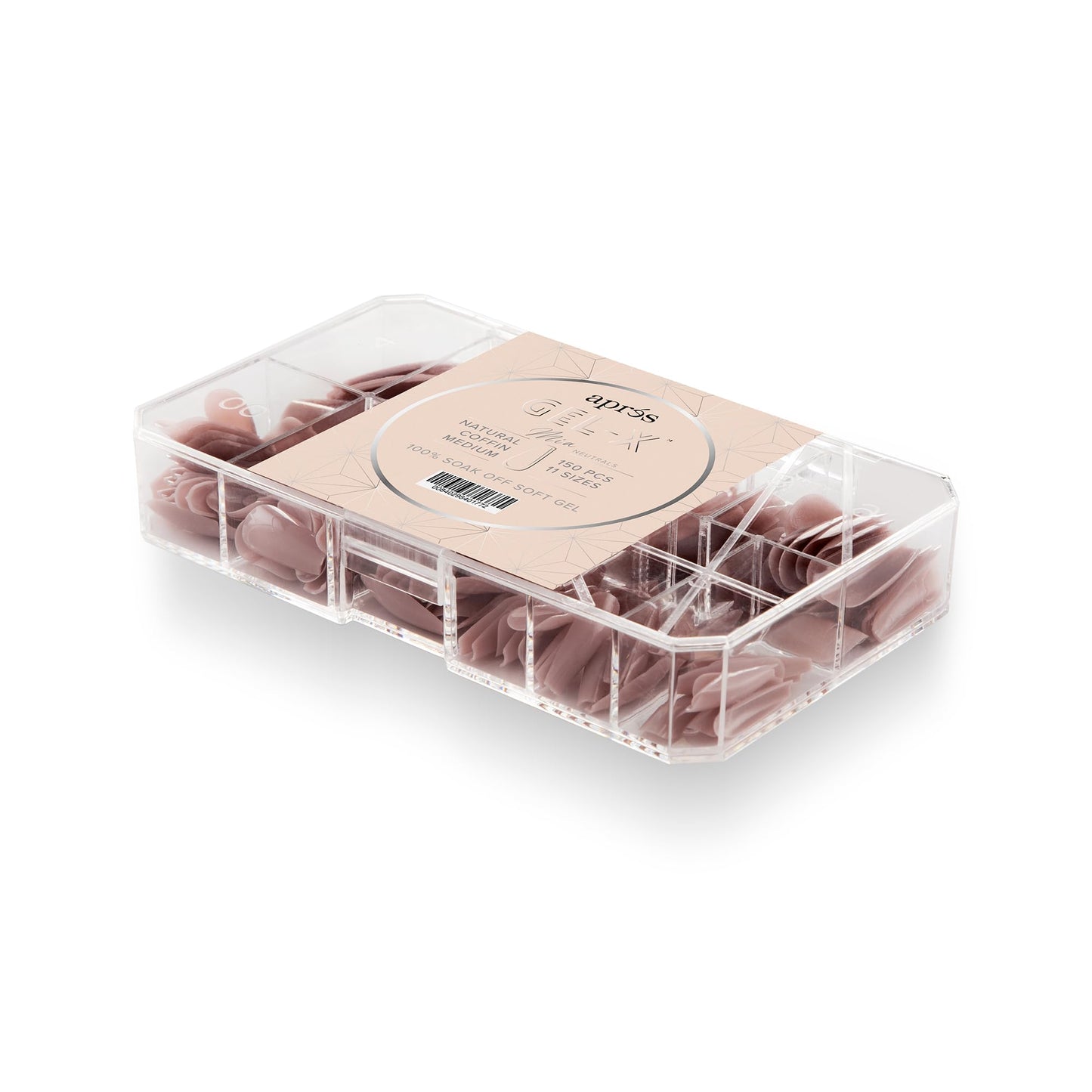Apres Neutrals Gel-X Maisie Box Of Press On Nails, 11 Sizes 00-9, Soft Gel Nail Tip Box (150pcs) (Natural Coffin Medium, 150pcs) Beauty & Personal Care APRÉS