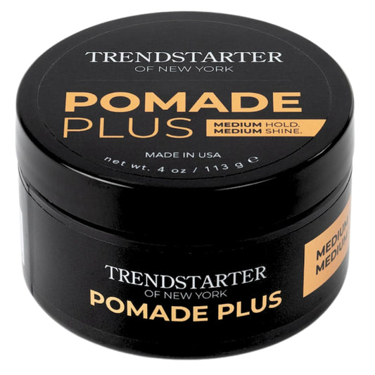 TRENDSTARTER - POMADE PLUS (4oz) - Medium Hold - Medium Shine - Premium Flake-Free Water-Based Premium Hair Styling Gel Product for All Hair Types