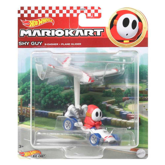 Hot Wheels Mario Kart Shy GuyB Dasher with Plane Glider