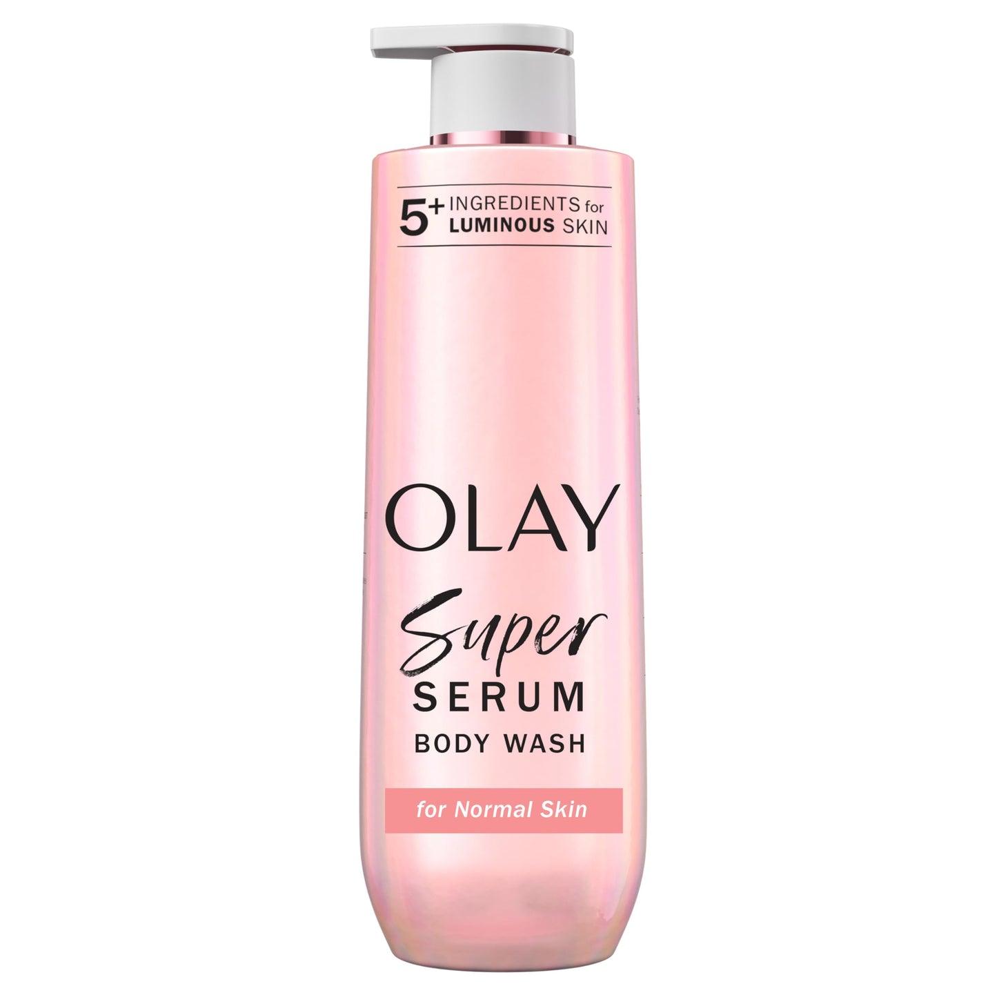 Olay Super Serum Body Wash for Normal Skin, 24hr Long Lasting Hydration, 5+ Ingredient Serum Complex for Bright Even Firm Luminous Skin, 20 fl oz