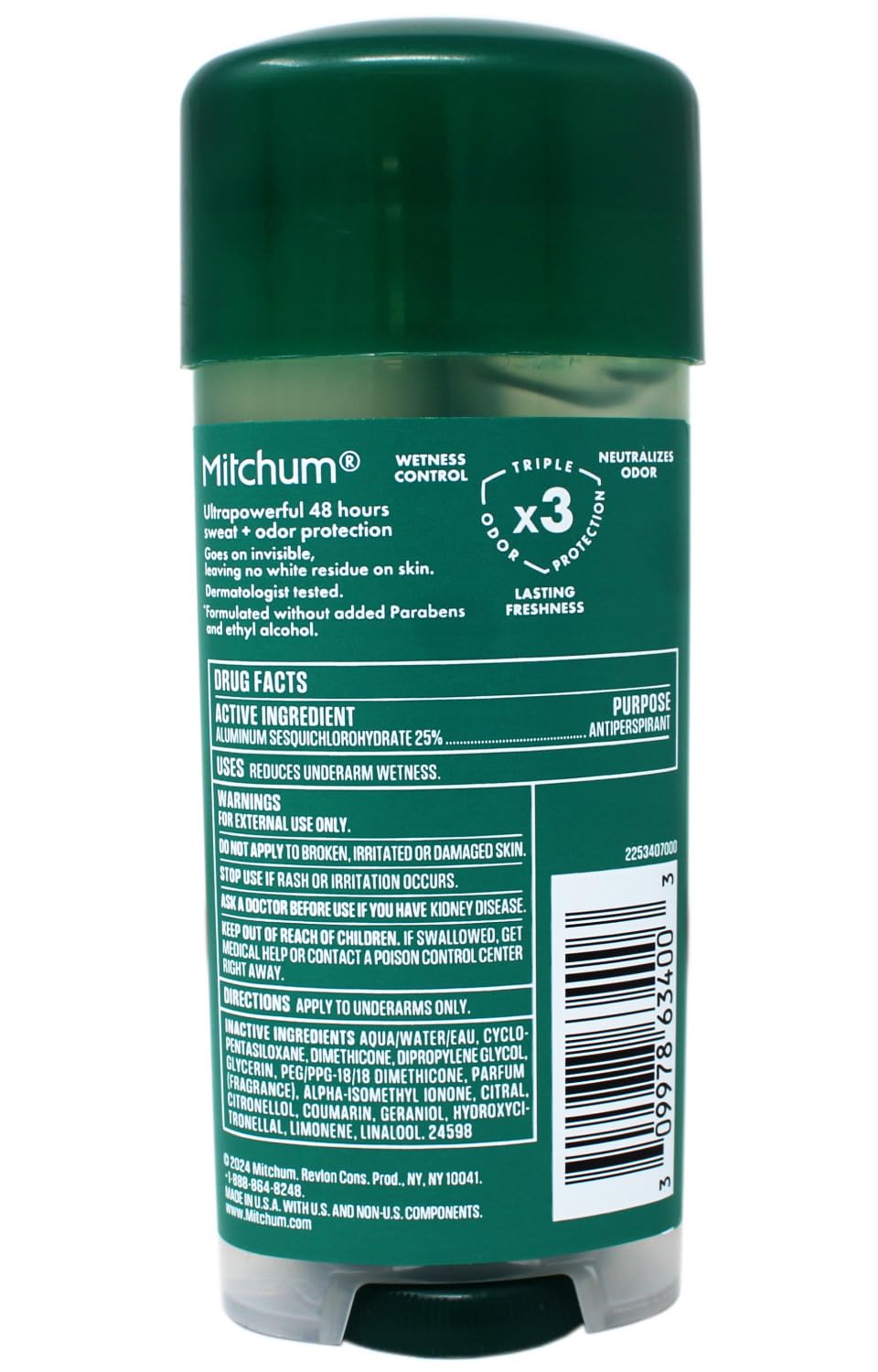 Mitchum Advanced Gel Anti-Perspirant & Deodorant, Mountain Air 3.4 oz (Value Pack of 9)