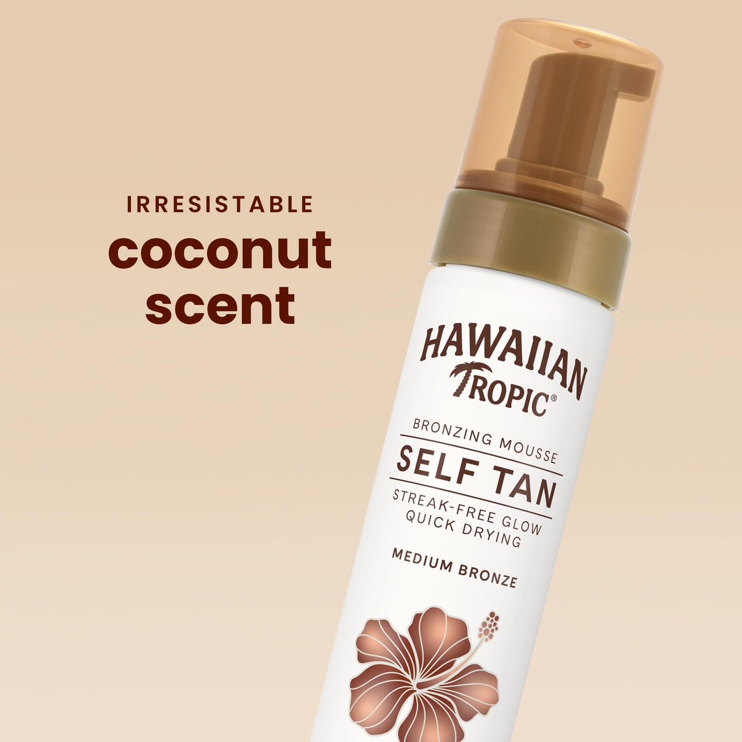 Hawaiian Tropic Aloha Glow Self Tanning Mousse, Express Tan, 6.7 oz, Self Tanner Mousse, Fake Tan, Self Tan Mousse, 1 Hour Express Self Tanner Foam