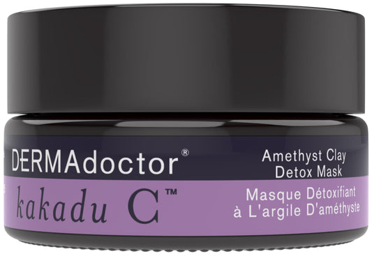 DERMAdoctor Clay Mask for Face with Bentonite & Kaolin Clay - Vitamin C Mask for Face, Pore Minimizer, Facial Detox, Facial Oil Remover, Illuminator