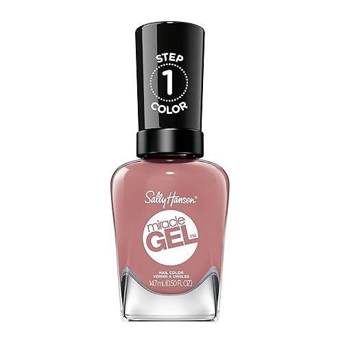 Sally Hansen Miracle Gel Salon Quality Nail Polish | Gel-Like Formula, Two-Step System, No UV Light Needed, Long Lasting | Opaque, Glossy | 252 Rose