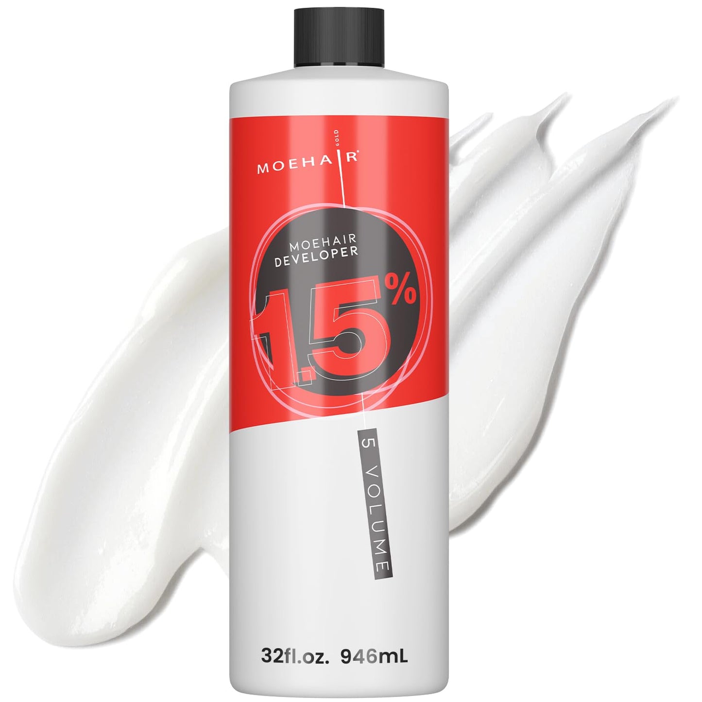 MOEHAIR Hair Color Developer 1.5% Hydrogen Peroxide | 5 Volume Creme Developer for Coloring and Bleaching | Paraben-free | Professional-Grade Hair