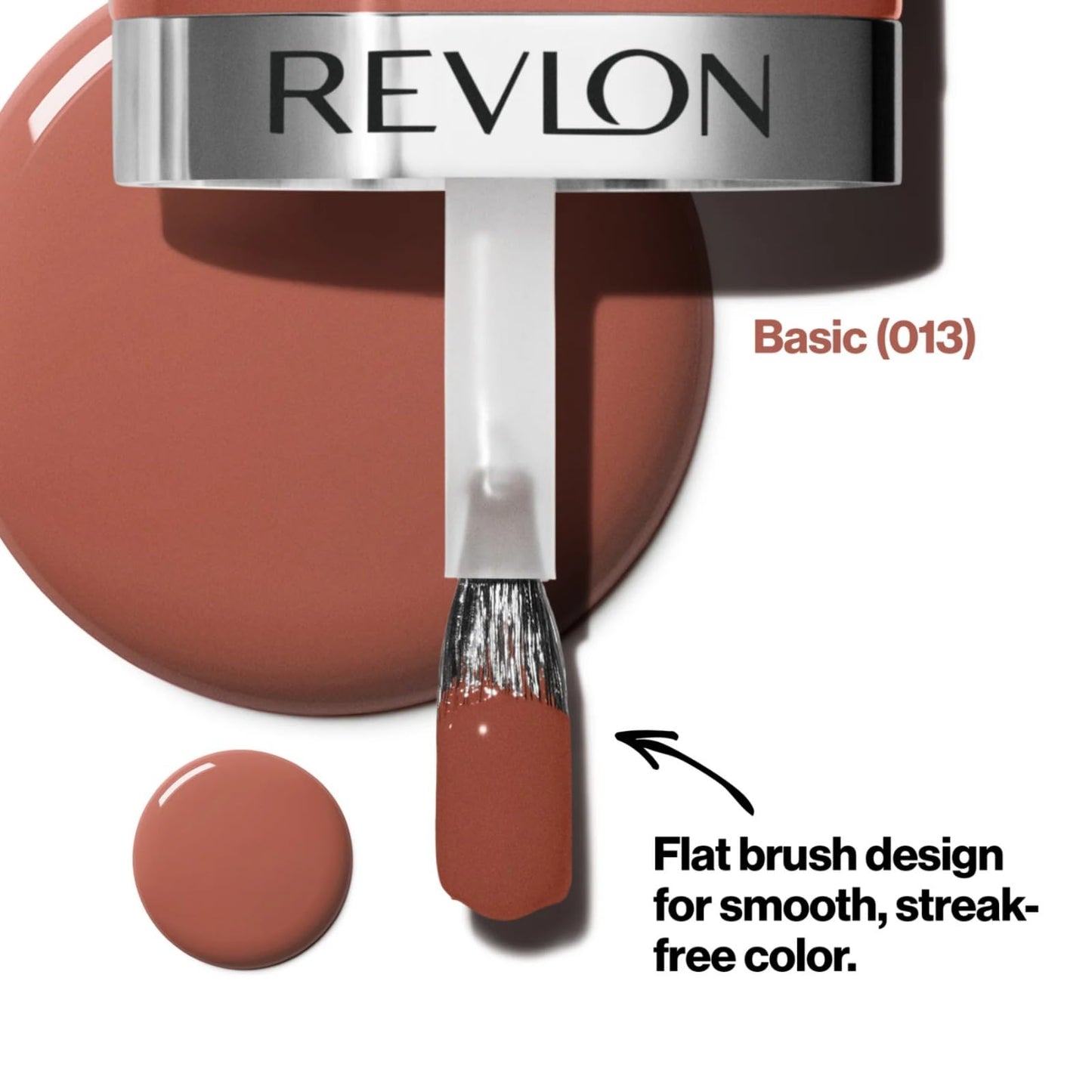 REVLON Ultra HD Snap Nail Color, Natural Rich Glossy Polish, 100% Vegan Formula, No Base or Top Coat Needed, 013 Basic, 0.27 fl oz