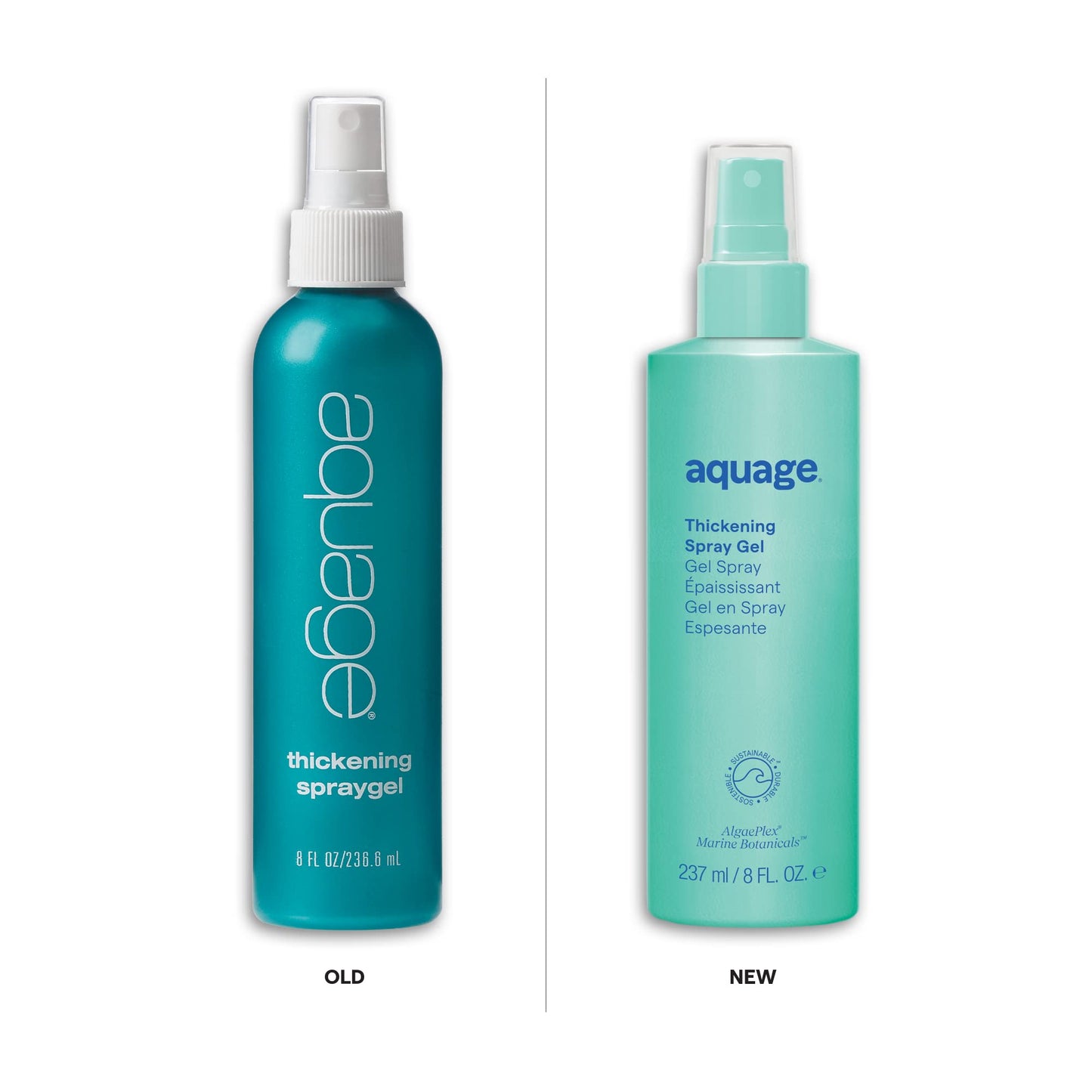 AQUAGE Thickening Spray Gel, For Fine or Thin Hair Types, Infused with Sea Botanicals, Adds Body, Vitality, Firm Hold, 8 oz